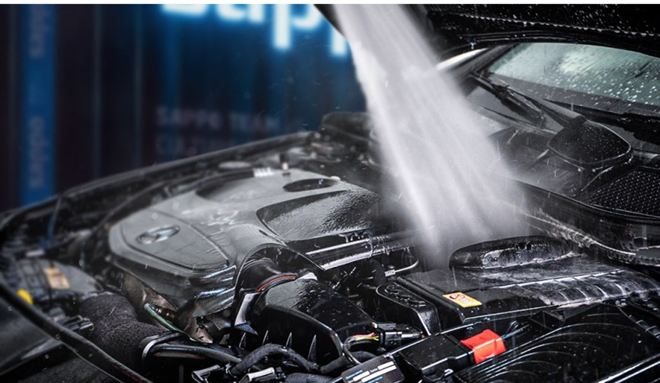 МОЙКА ДВИГАТЕЛЯ, ПОЛИРОВКА ПАНЕЛИ И ЧЕРНЕНИЕ КОЛЕС В ПОДАРОК